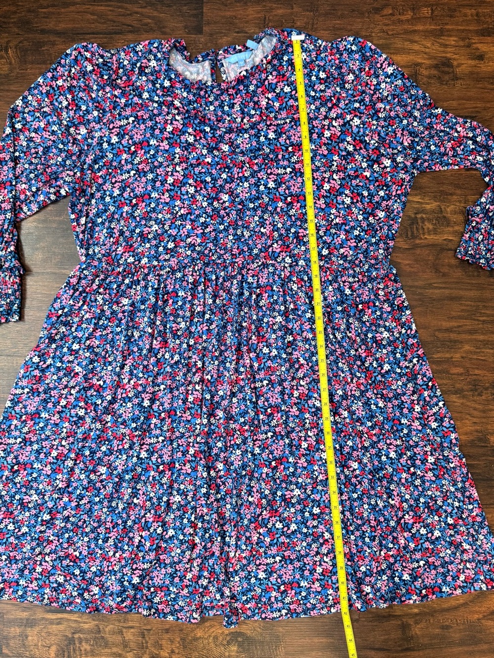 Draper James 3X Ditsy Floral Tiered Midi Dress Smocked Ruffle - Picture 13 of 14